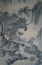 Load image into Gallery viewer, Two Ink Paintings of Mountains and River by Yang Hansan (楊漢三), 1944