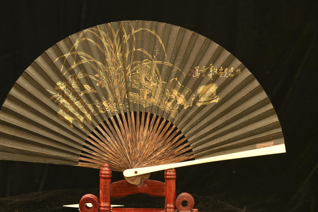 18th Century Folding Fan in the Jin Nong Style