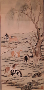Chinese Painting of Horses by Dai Bingxin (戴秉心) (1905–1980)