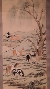 Chinese Painting of Horses by Dai Bingxin (戴秉心) (1905–1980)