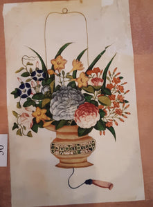 Flower in Vase Watercolor Painting (19th Century China-Western Export Art)